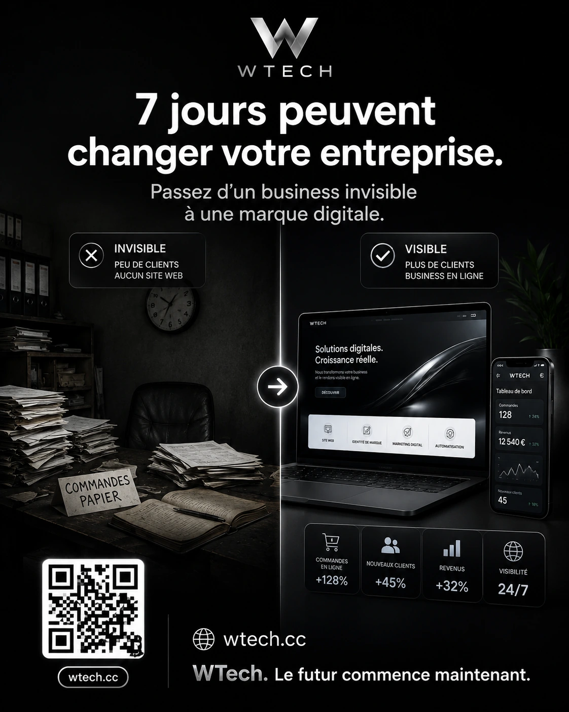 Affiche WTech premium noire