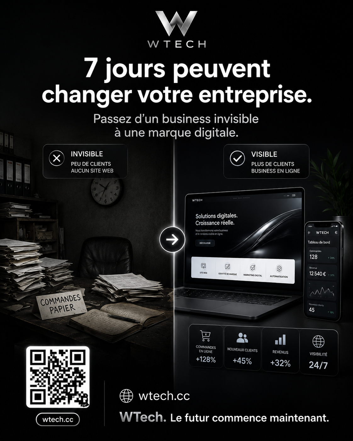 Affiche WTech premium noire